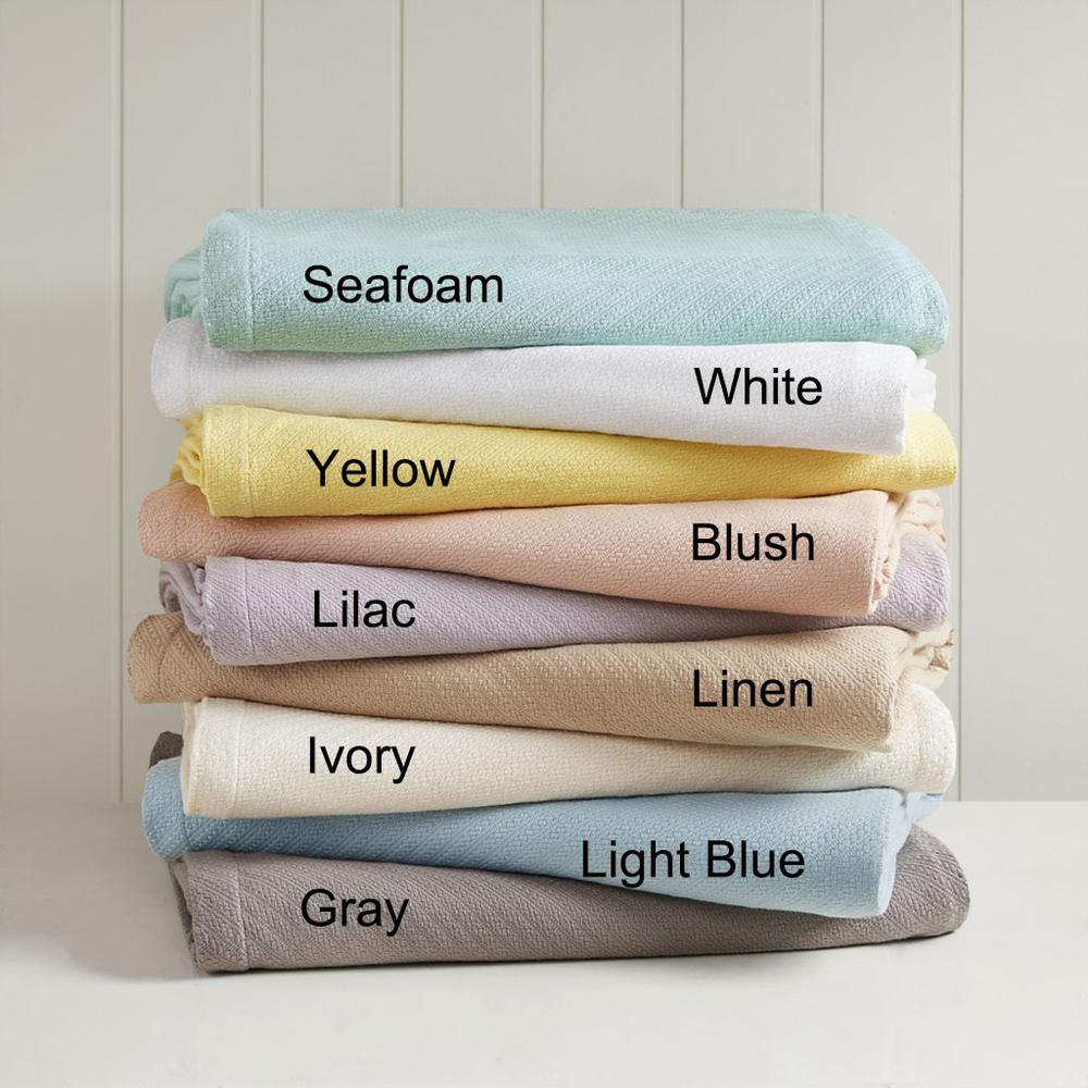 Madison Park Soft Liquid Cotton Blanket – 100% Ring-Spun Cotton Bed Blanket for All Seasons