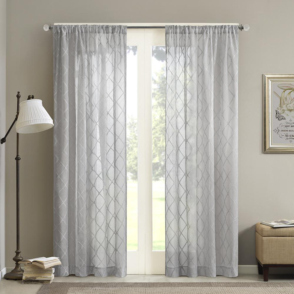 Diamond Sheer Window Curtain Panel