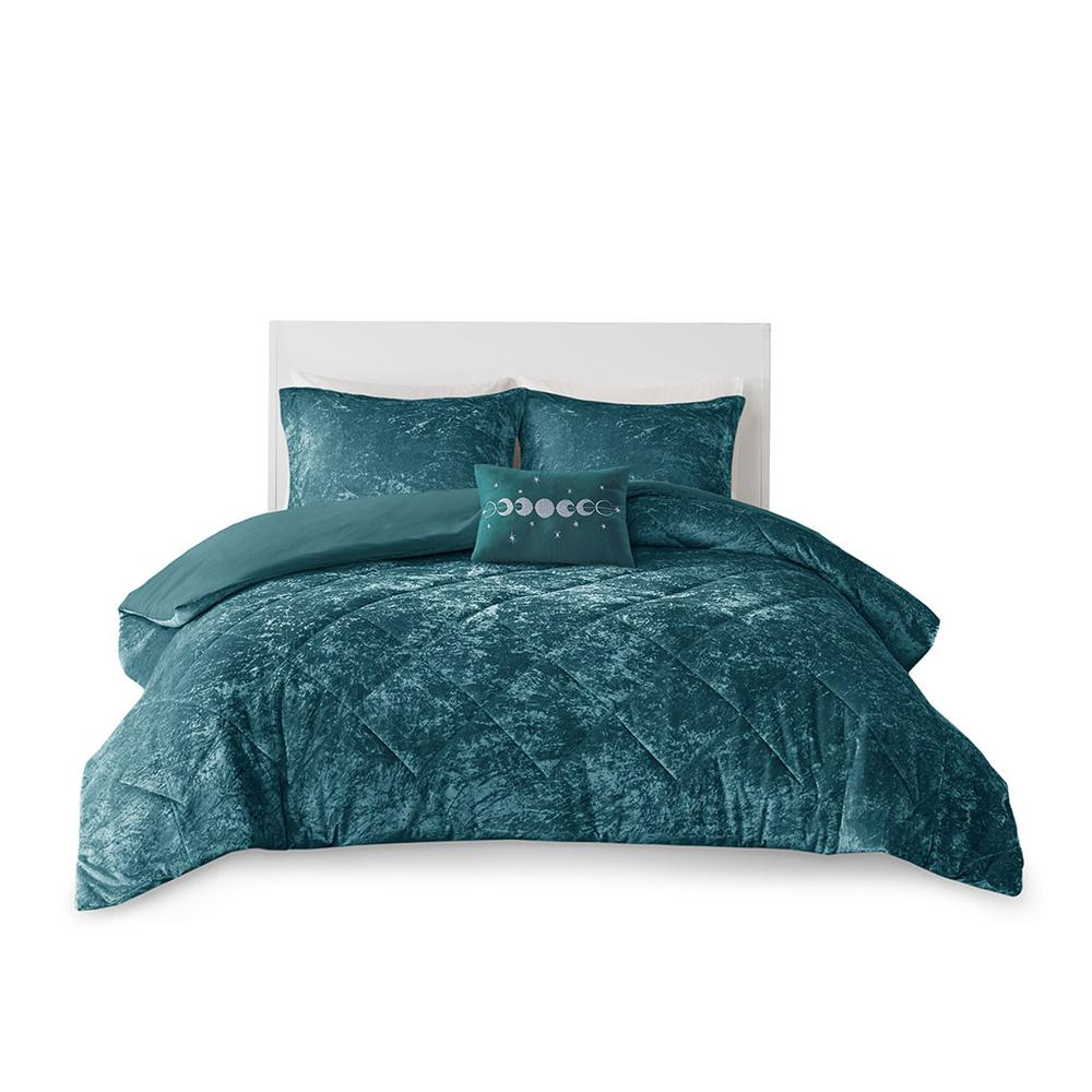 Velvet Duvet Cover Set with Throw Pillow