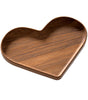 Afternoon Tea Snack Plate Candle Tray Decorative Tray Jewelry Accessories Tray Wooden Heart Shaped Trays Coffee Table Decor Home Party Wedding Décor Warming House Gift (9.4"X9"X0.79")