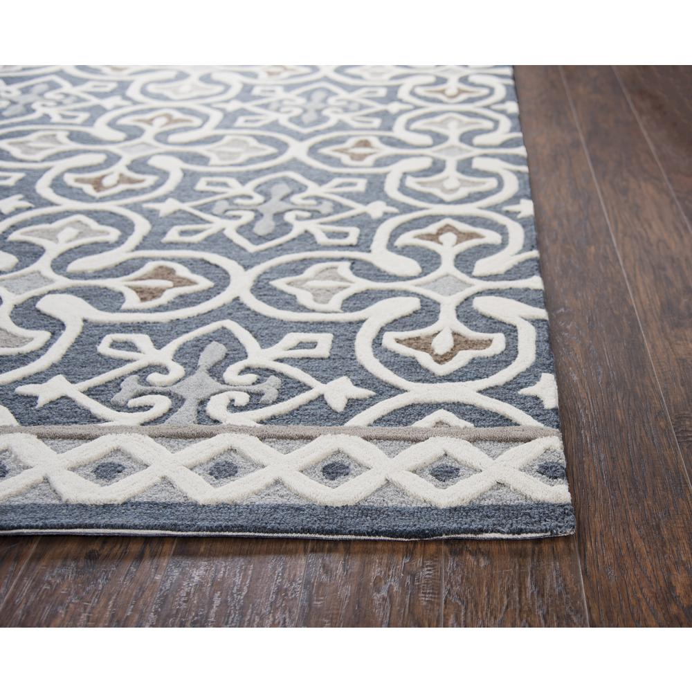 Hand Tufted Cut & Loop Pile Wool Rug, 9' x 12'