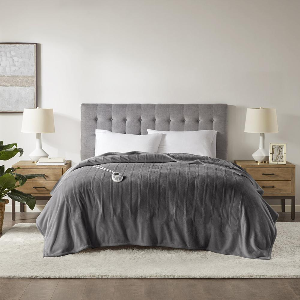 Serta Plush Heated Blanket – Adjustable Cozy Comfort