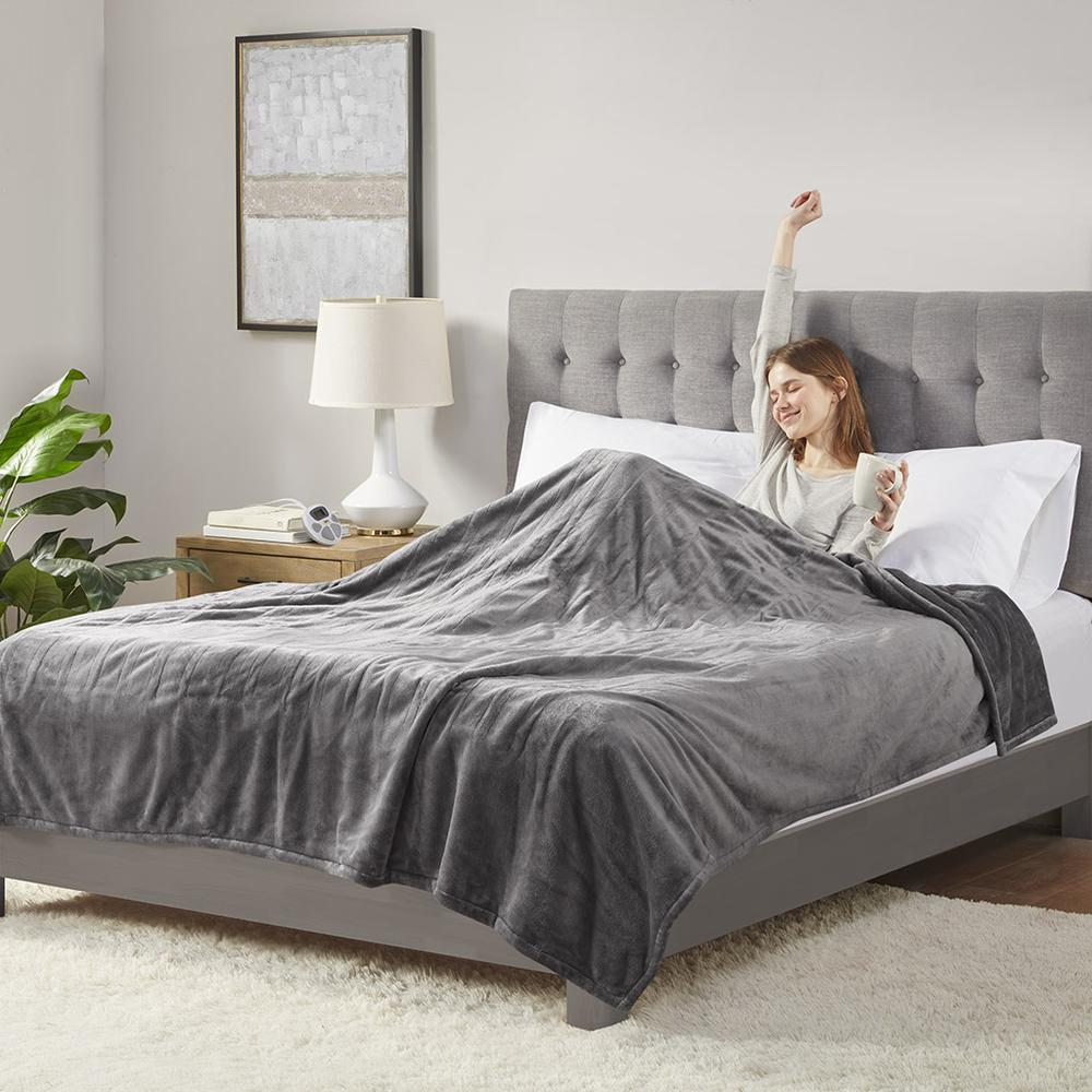 Serta Plush Heated Blanket – Adjustable Cozy Comfort