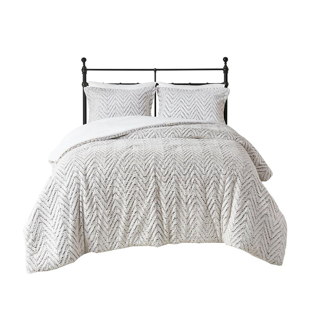 Back Print Brushed Fur Duvet Cover Set