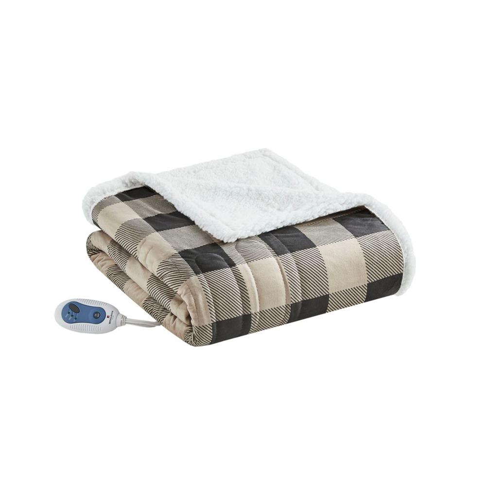 Oversized Mink to Berber Heated Throw