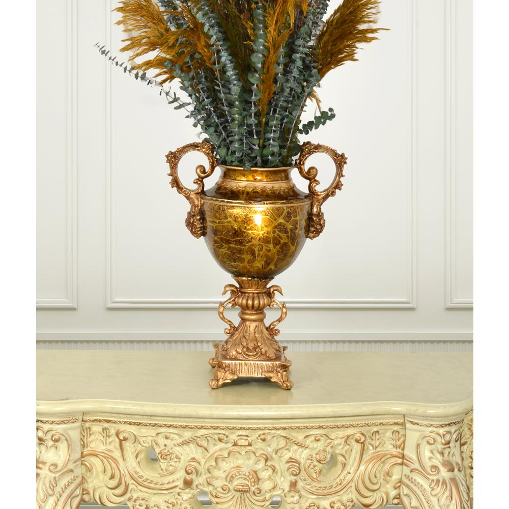 Golden Swirl Vase 18.5 Inches Tall