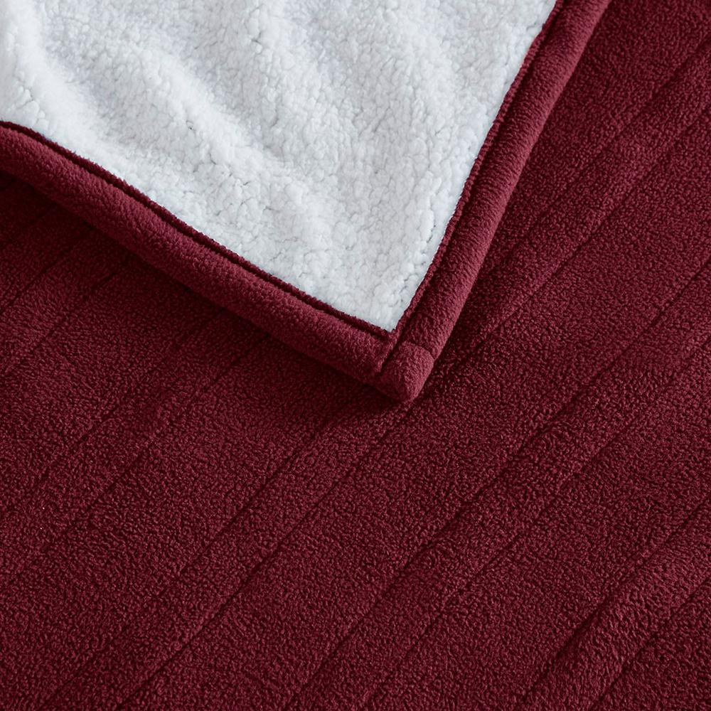 Serta Fleece to Sherpa Heated Blanket – Adjustable Warmth & Cozy Comfort