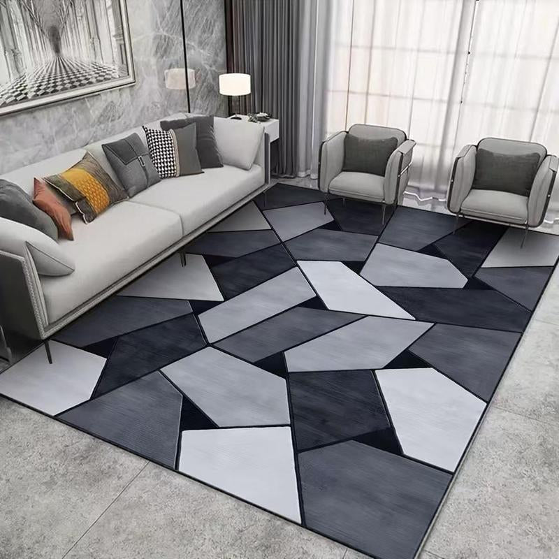 FINOREN Imitation Velvet Carpet  Non Slip Area Rug for Living Room, Entryway, Bedroom, Kitchen and Corridor - Lightweight Mat, Machine Washable Low Pile Rugs
