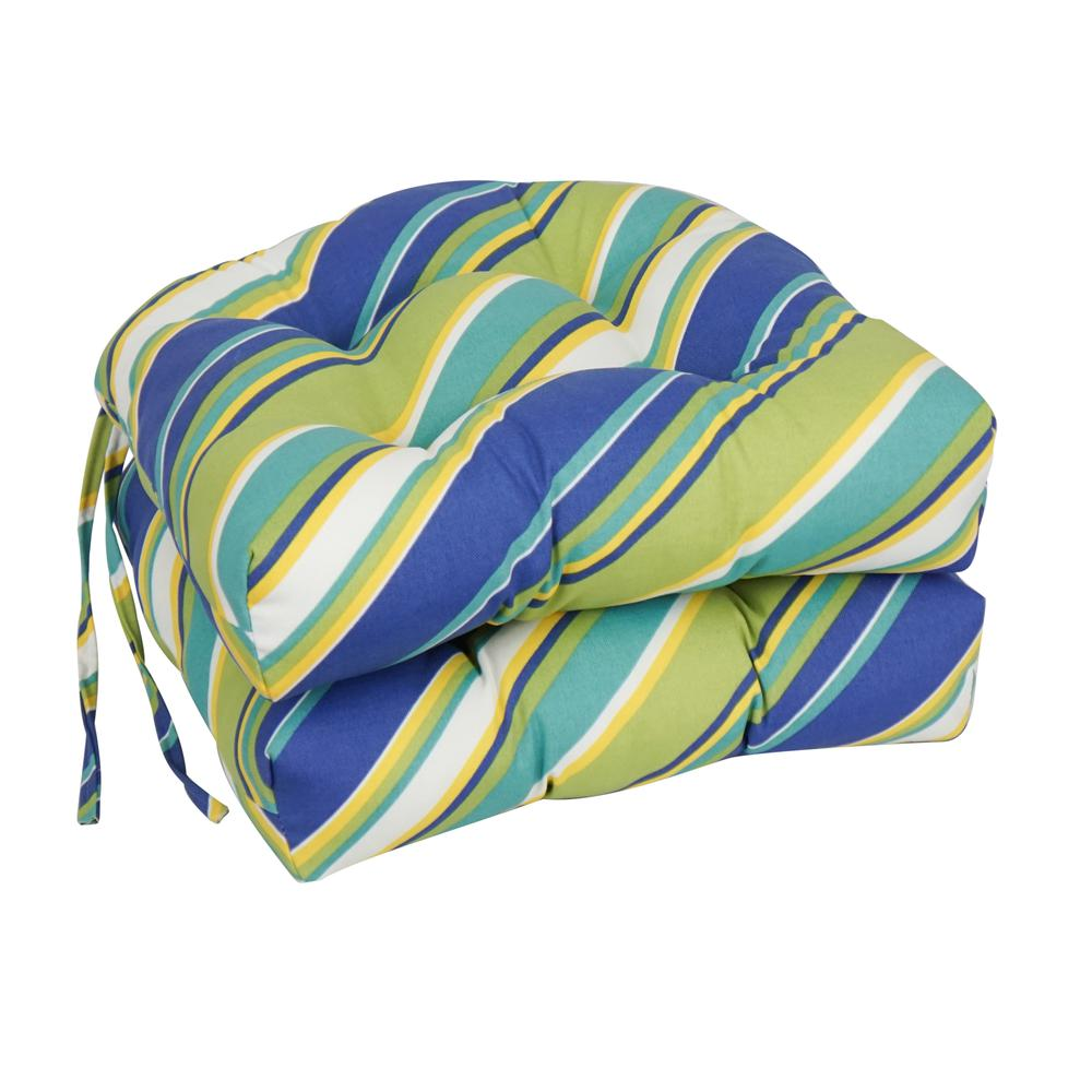 16-inch Spun Polyester Outdoor U-shaped Tufted Chair Cushion