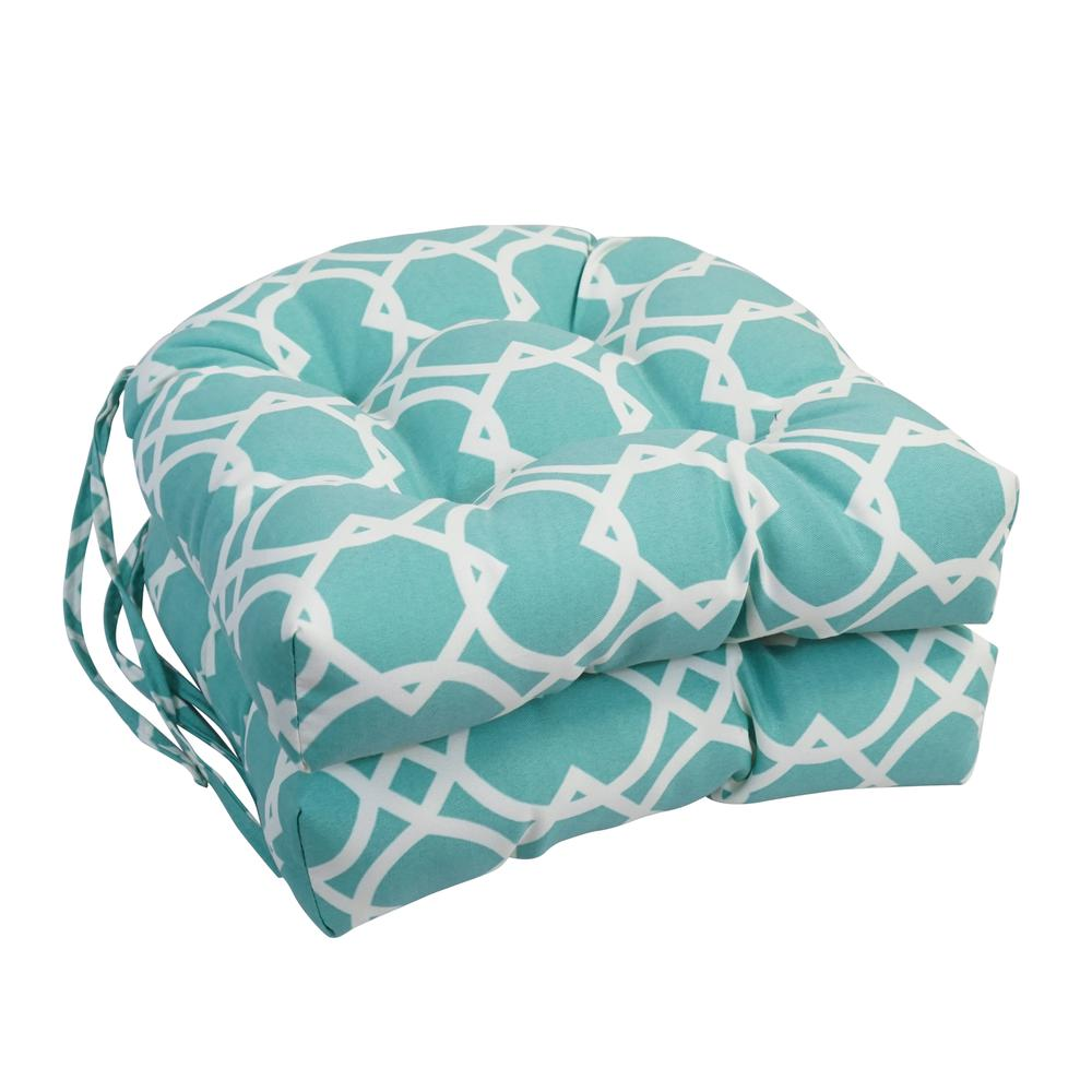 16-inch Spun Polyester Outdoor U-shaped Tufted Chair Cushion