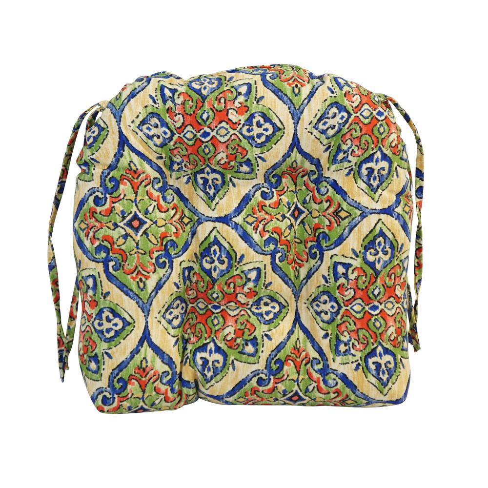 16-inch Spun Polyester Outdoor U-shaped Tufted Chair Cushion