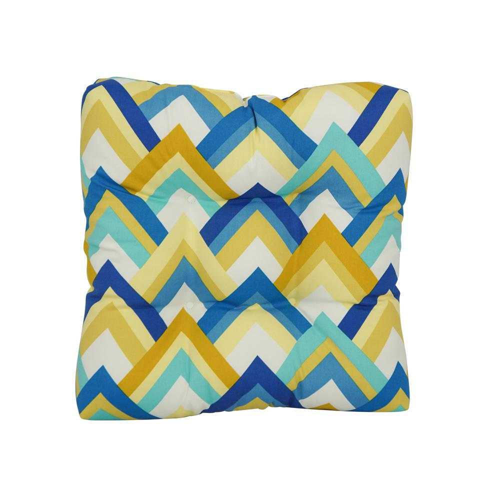 19-inch Squared Polyester Outdoor Tufted Dining Chair Cushion