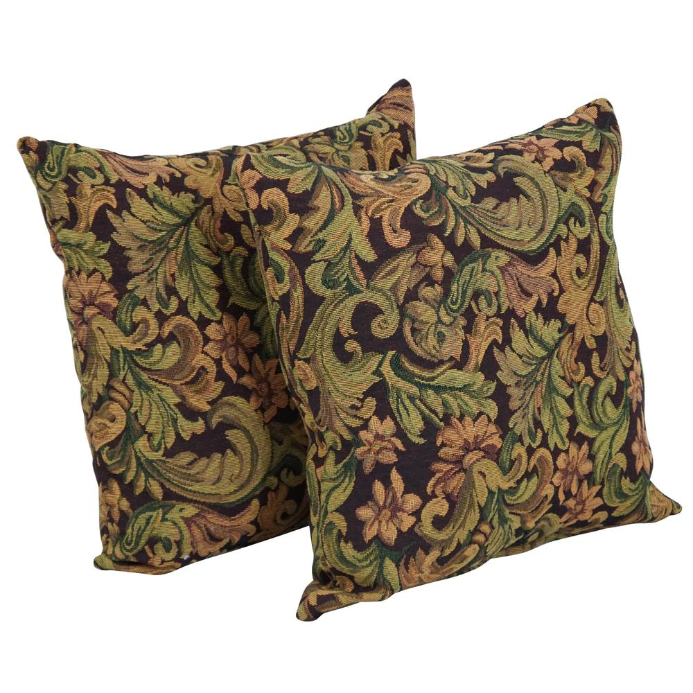 17-inch Tapestry Throw Pillows with Inserts (Set of 2) 9910-S2-ZP-ID-053