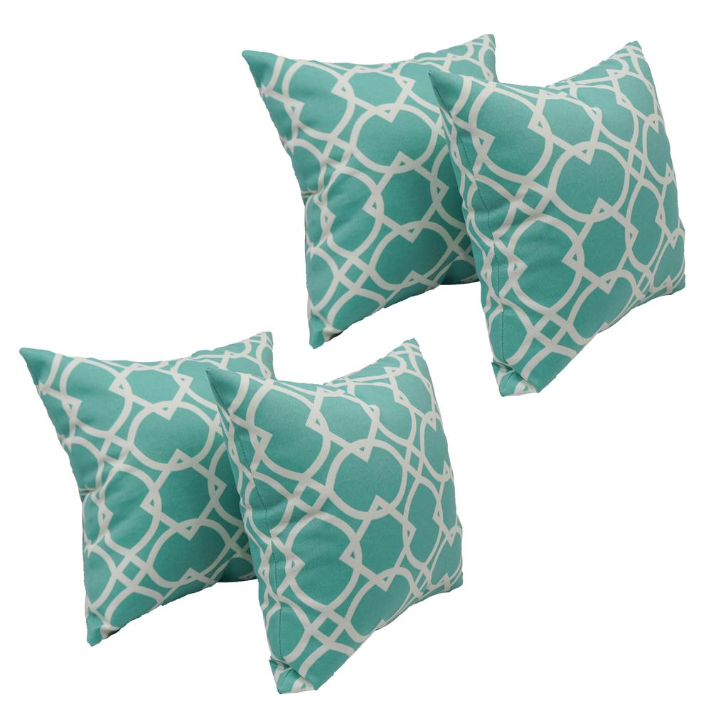 17-inch Square Polyester Outdoor Throw Pillows (Set of 4) 9910-S4-OD-144