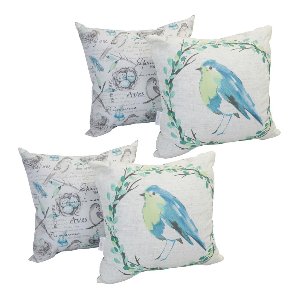 Spun Polyester 17-inch Double-sided Outdoor Throw Pillows (Set of 4) CO-JO18-DS-02-S4