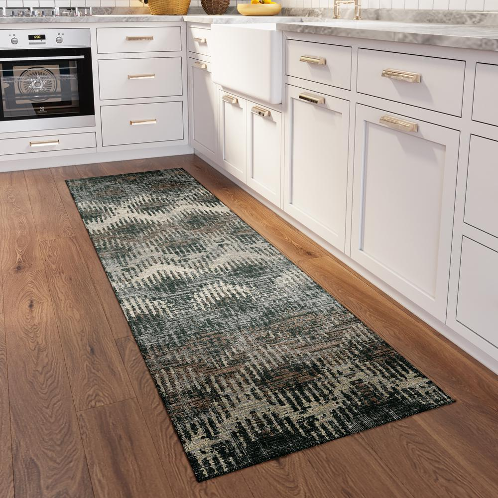 Bravado Shadow Transitional Chevron 2'3" x 7'6" Runner Rug Shadow ABV39