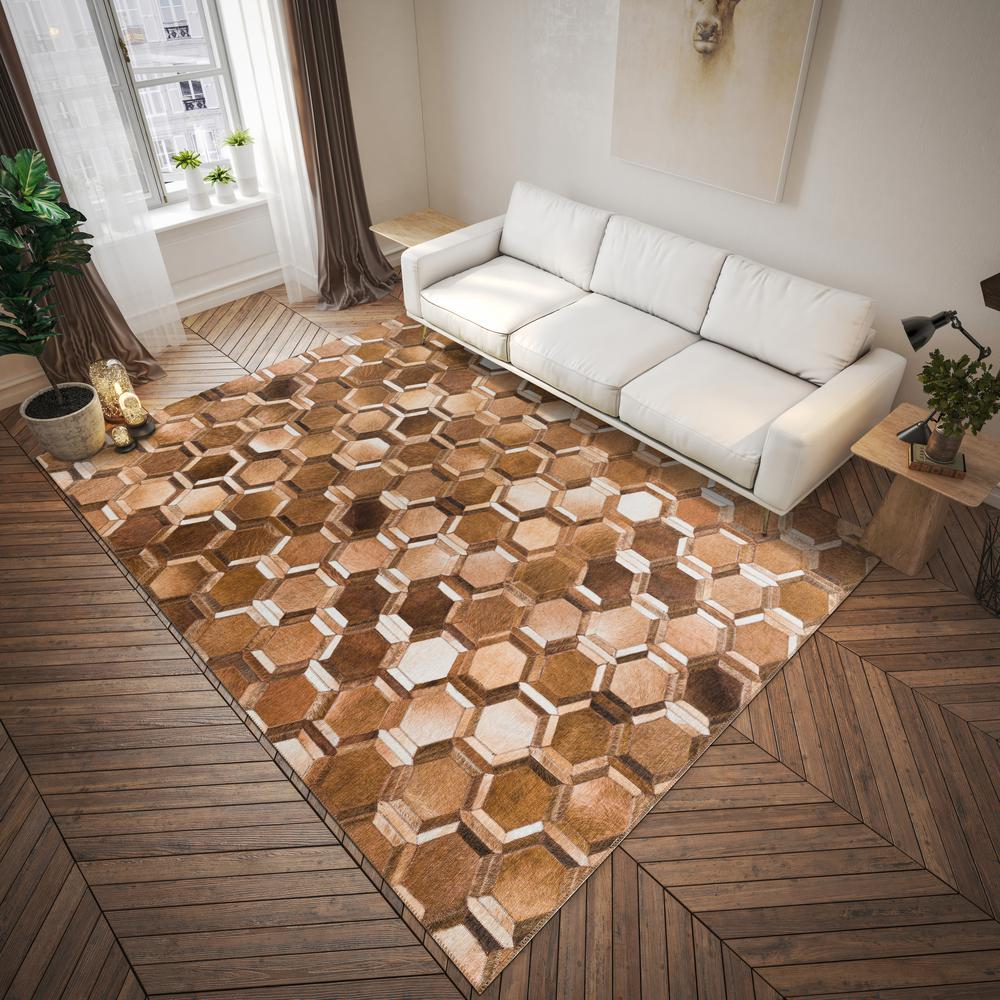 Laredo Brown Animal Patchwork 10' x 14' Area Rug Brown ALR31