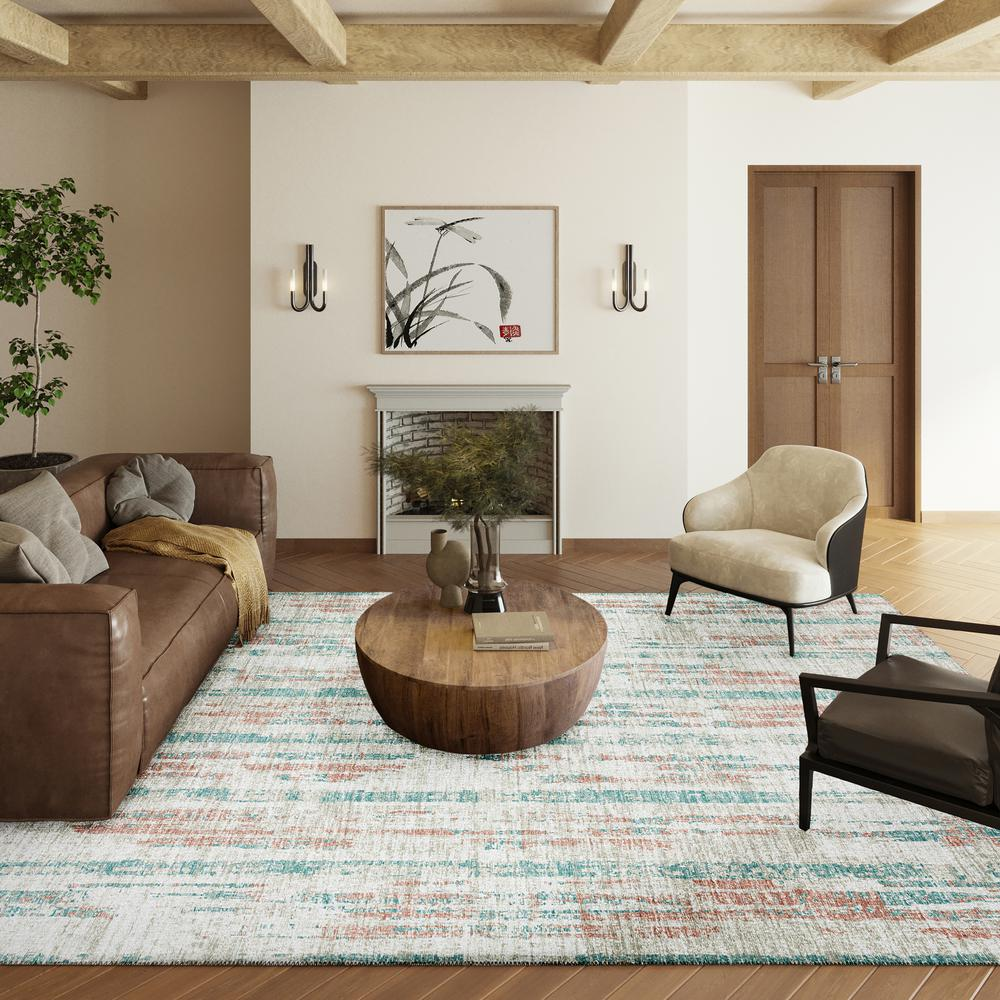 Rylee Ivory Transitional Abstract 9' x 12' Area Rug Ivory ARY36