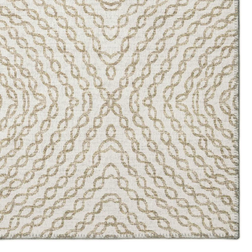 Bravado Linen Transitional Geometric 3' x 5' Area Rug Linen ABV33