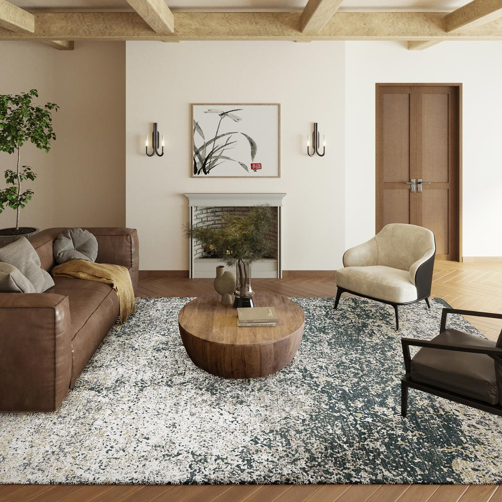 Rylee Gray Transitional Abstract 3' x 5' Area Rug Gray ARY33