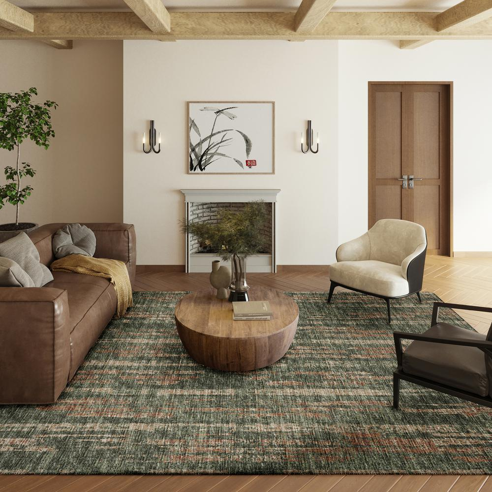 Rylee Green Transitional Abstract 3' x 5' Area Rug Green ARY36