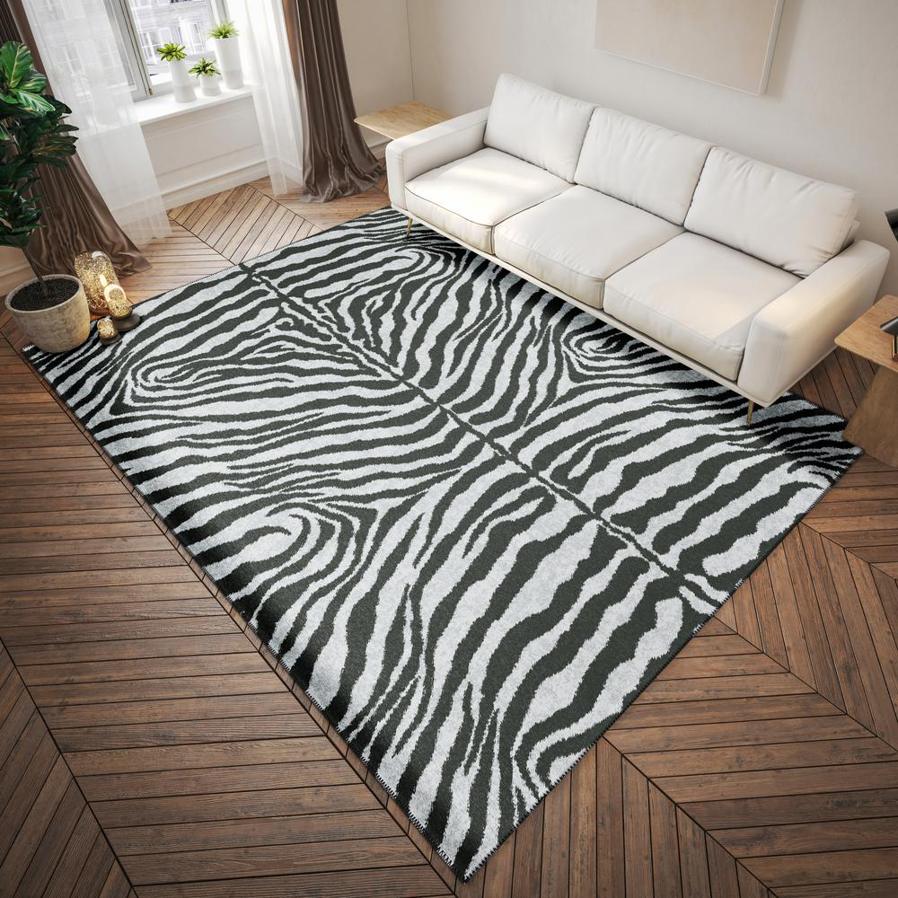 Safari Grey Animal Animal Print 3' x 5' Area Rug Grey ASF31