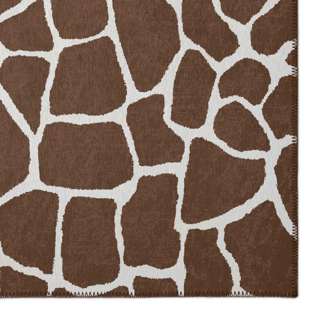Safari Coffee Animal Animal Print 3' x 5' Area Rug Coffee ASF34