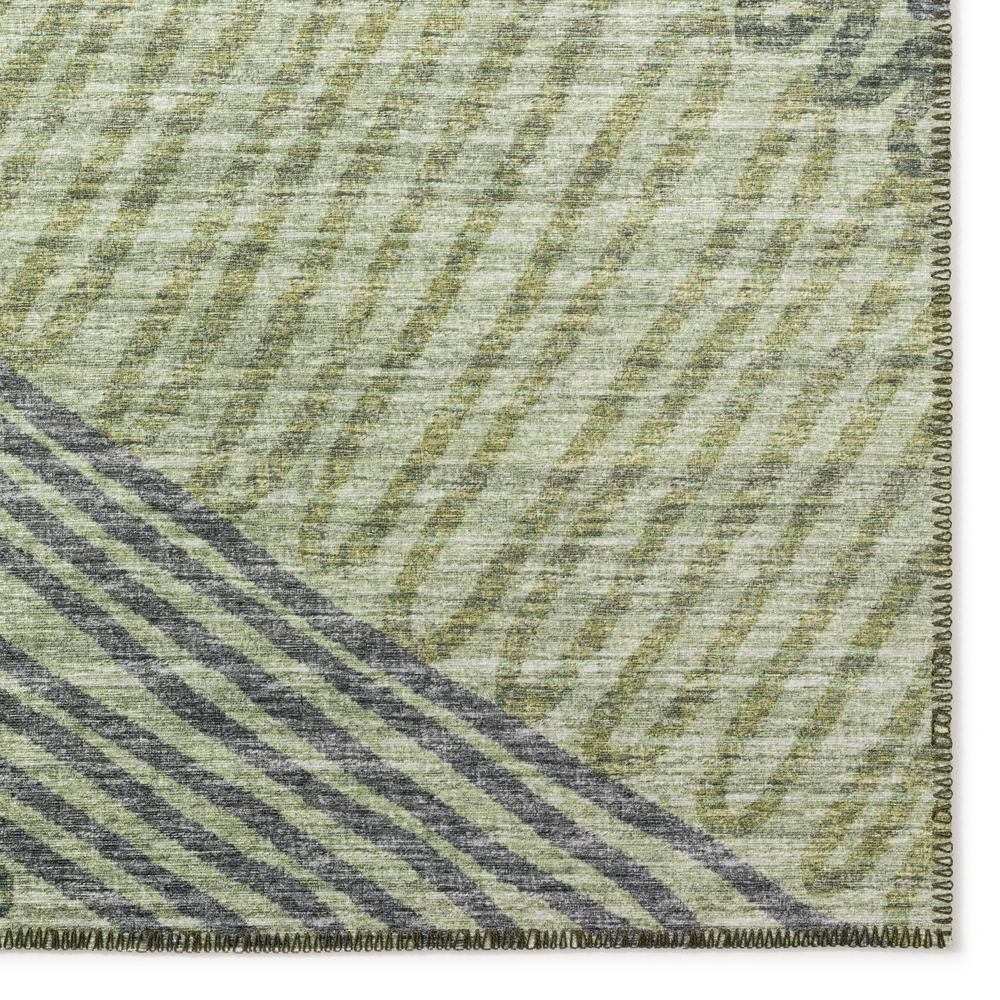 Yuma Green Transitional Abstract 3' x 5' Area Rug Green AYU41