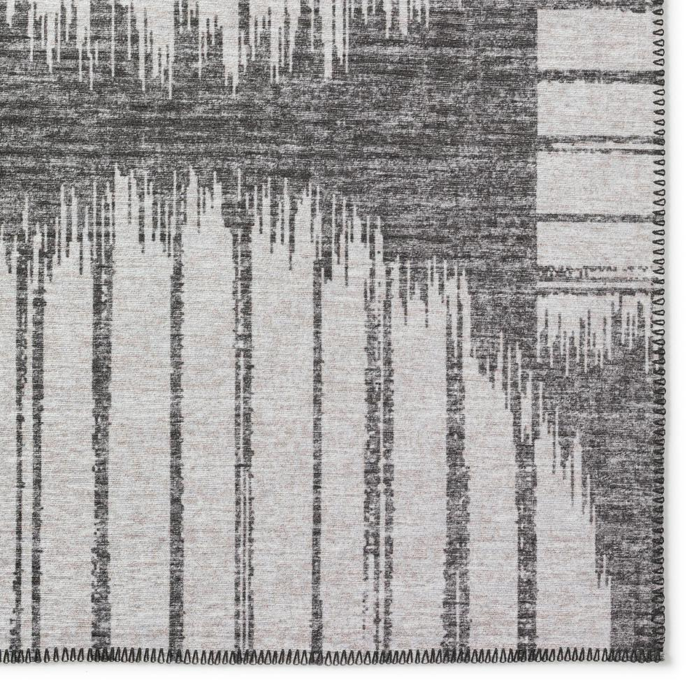 Yuma Gray Contemporary Circles 3' x 5' Area Rug Gray AYU43