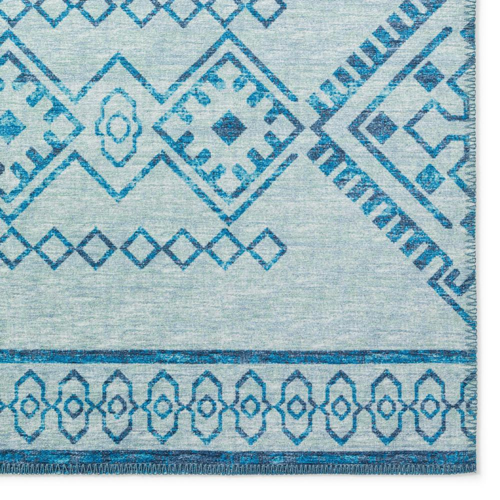 Yuma Blue Transitional Southwest 3' x 5' Area Rug Blue AYU44
