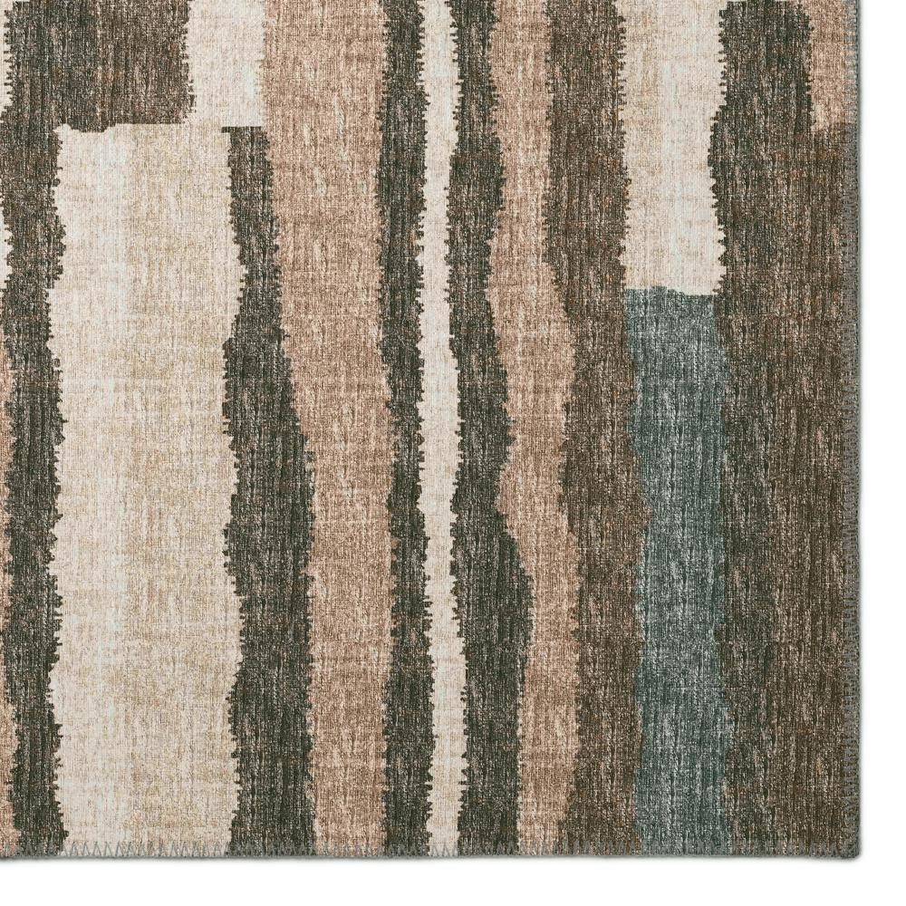 Bravado Earth Contemporary Striped 5' x 7'6" Area Rug Earth ABV37
