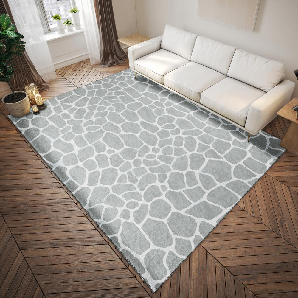 Safari Grey Animal Animal Print 5' x 7'6" Area Rug Grey ASF34
