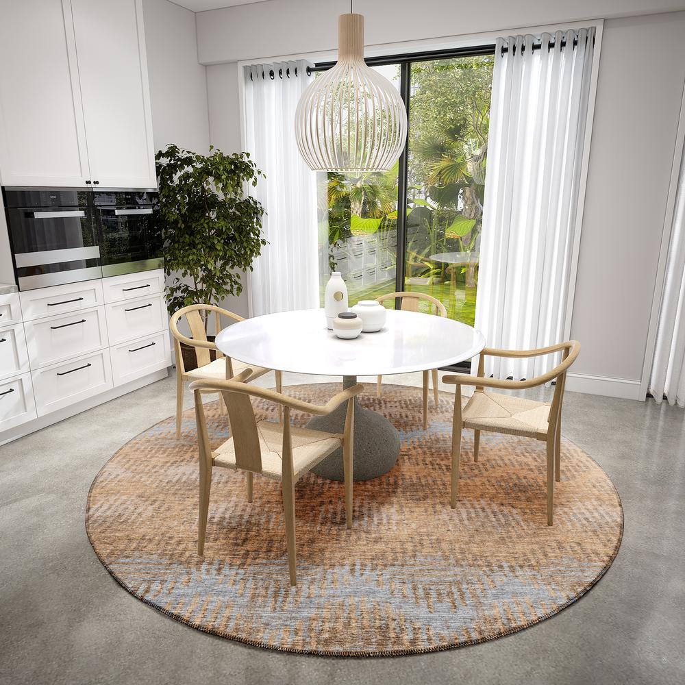 Bravado Earth Transitional Chevron 8' x 8' Area Rug Earth ABV39