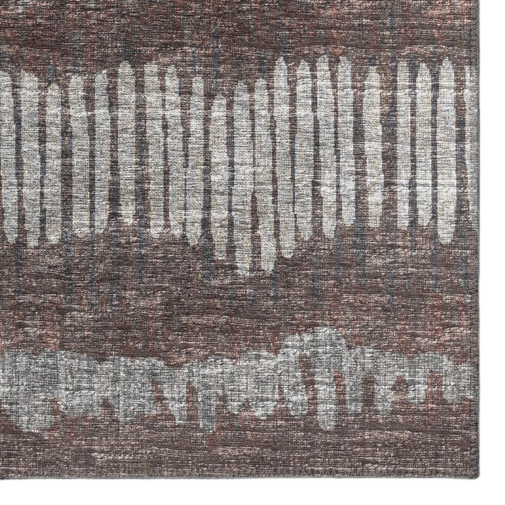 Rylee Brown Transitional Striped 8' x 8' Round Rug Brown ARY34