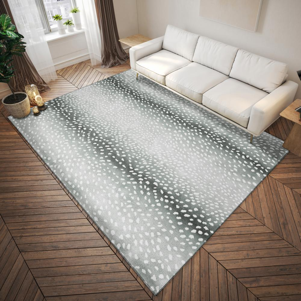 Safari Grey Animal Animal Print 8' x 10' Area Rug Grey ASF33