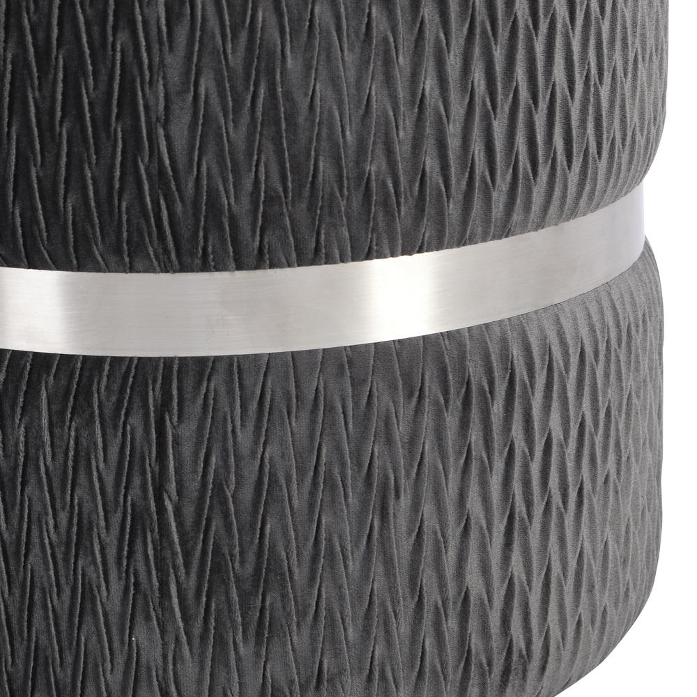 Techni Mobili Storage Ottoman, Grey