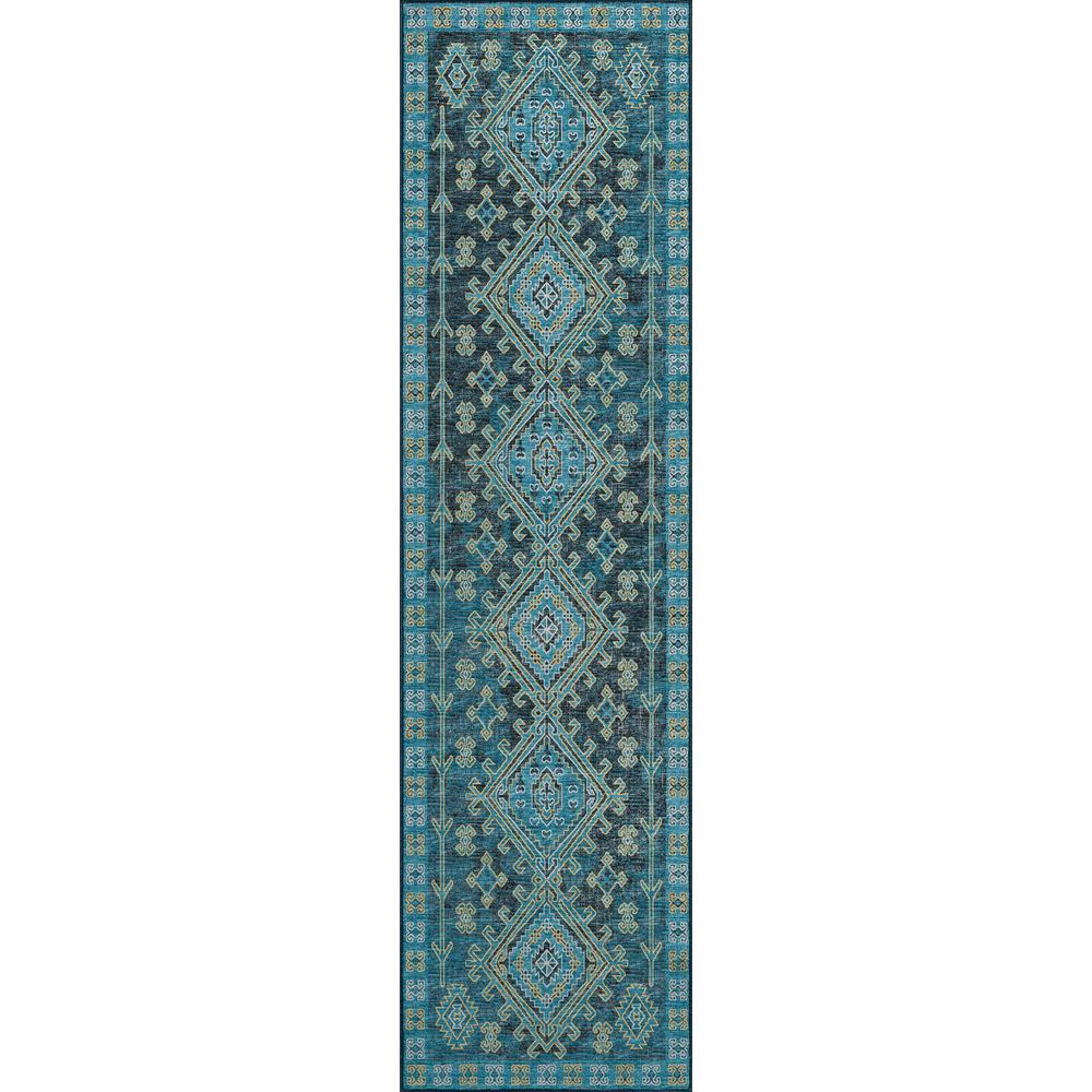 Brisbane BR2 Navy 2'3" x 7'6" Runner Rug