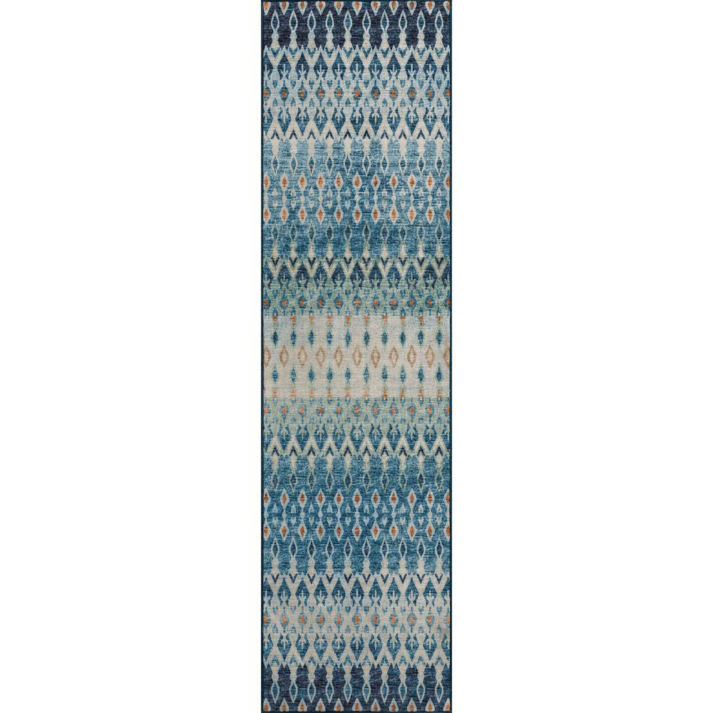 Brisbane BR1 Indigo 2'3" x 7'6" Runner Rug
