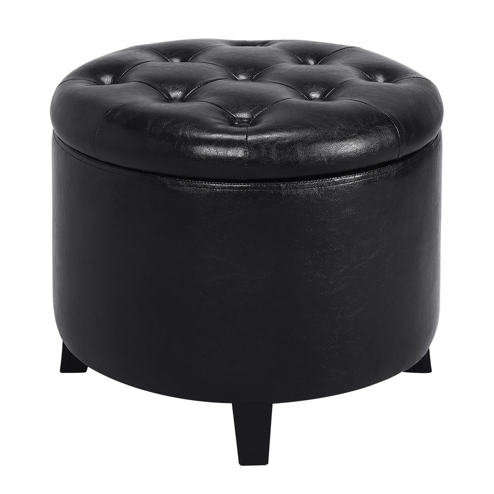 Designs4Comfort Round Storage Ottoman