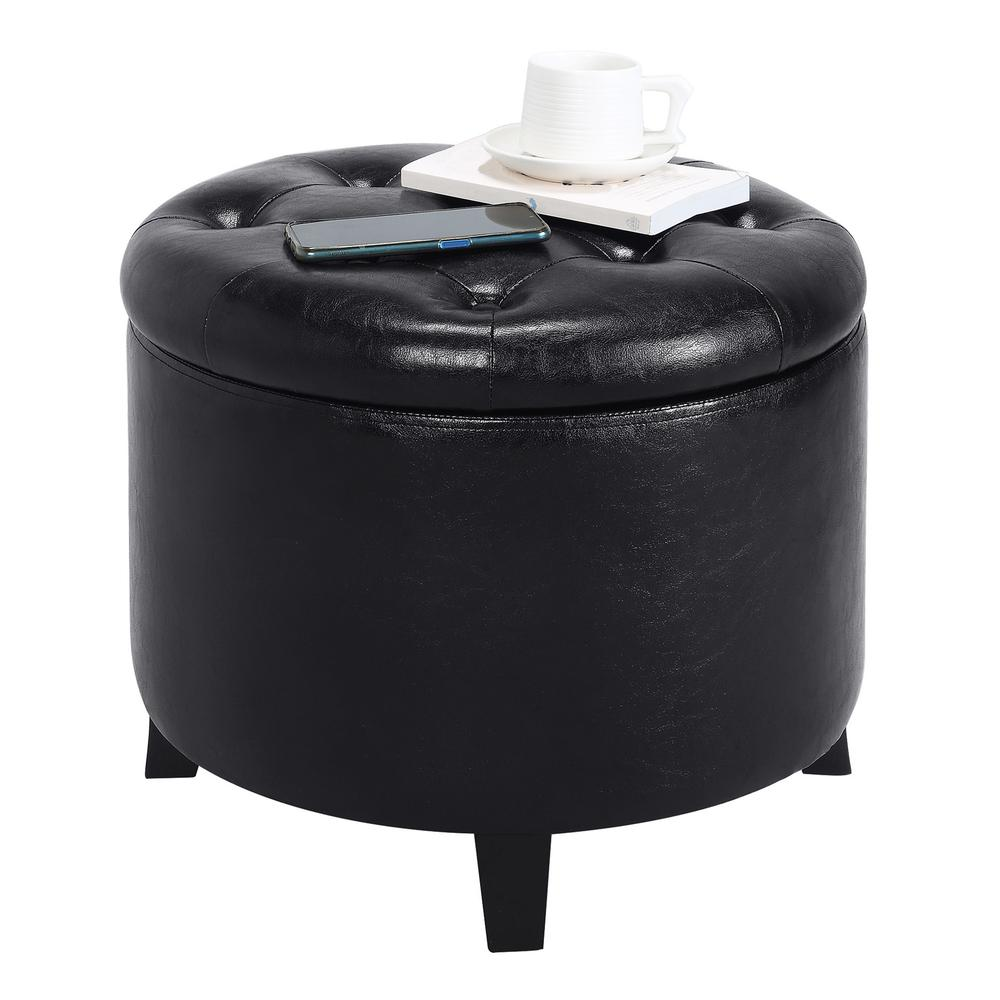 Designs4Comfort Round Storage Ottoman