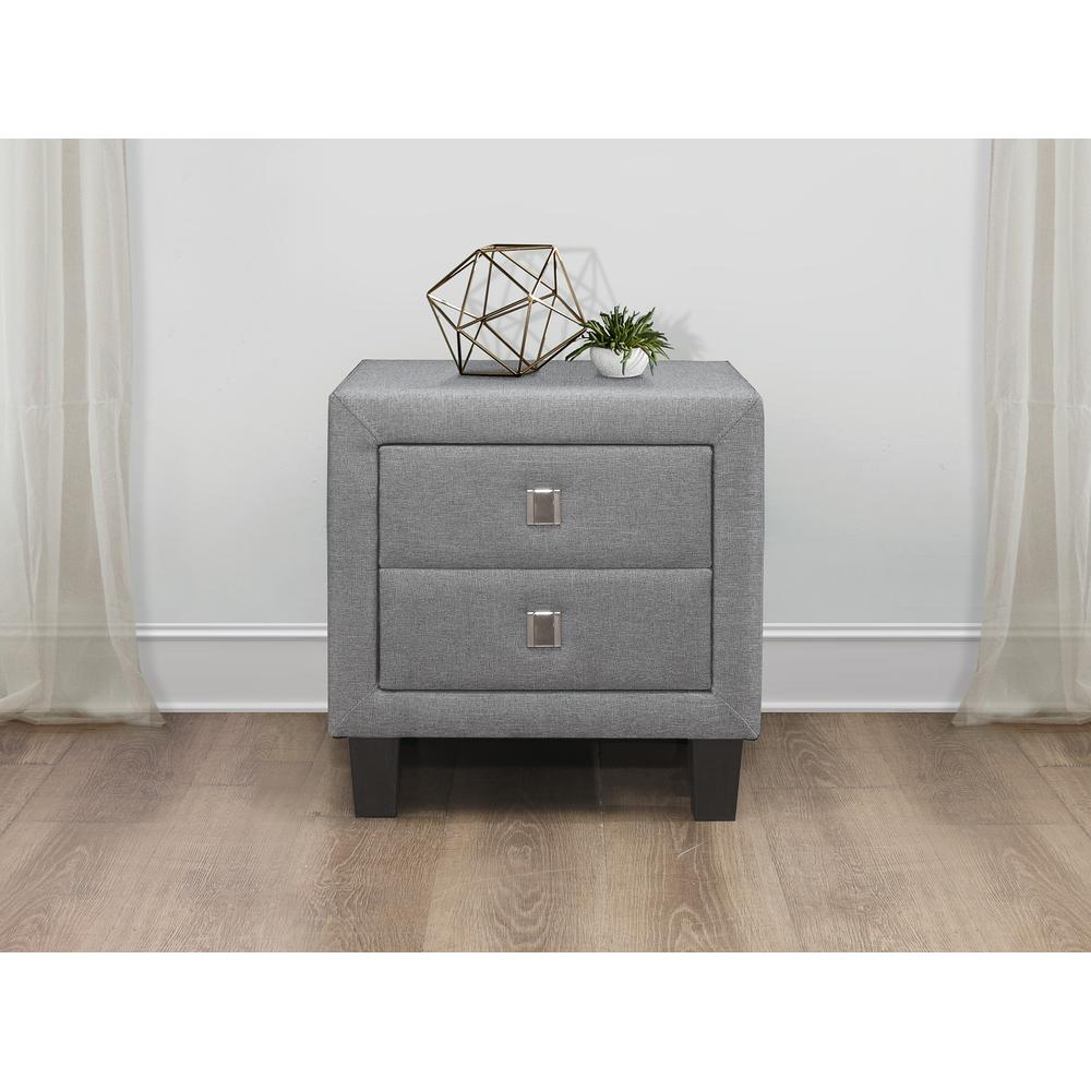 Night Stand With One Drawer, Fabric
