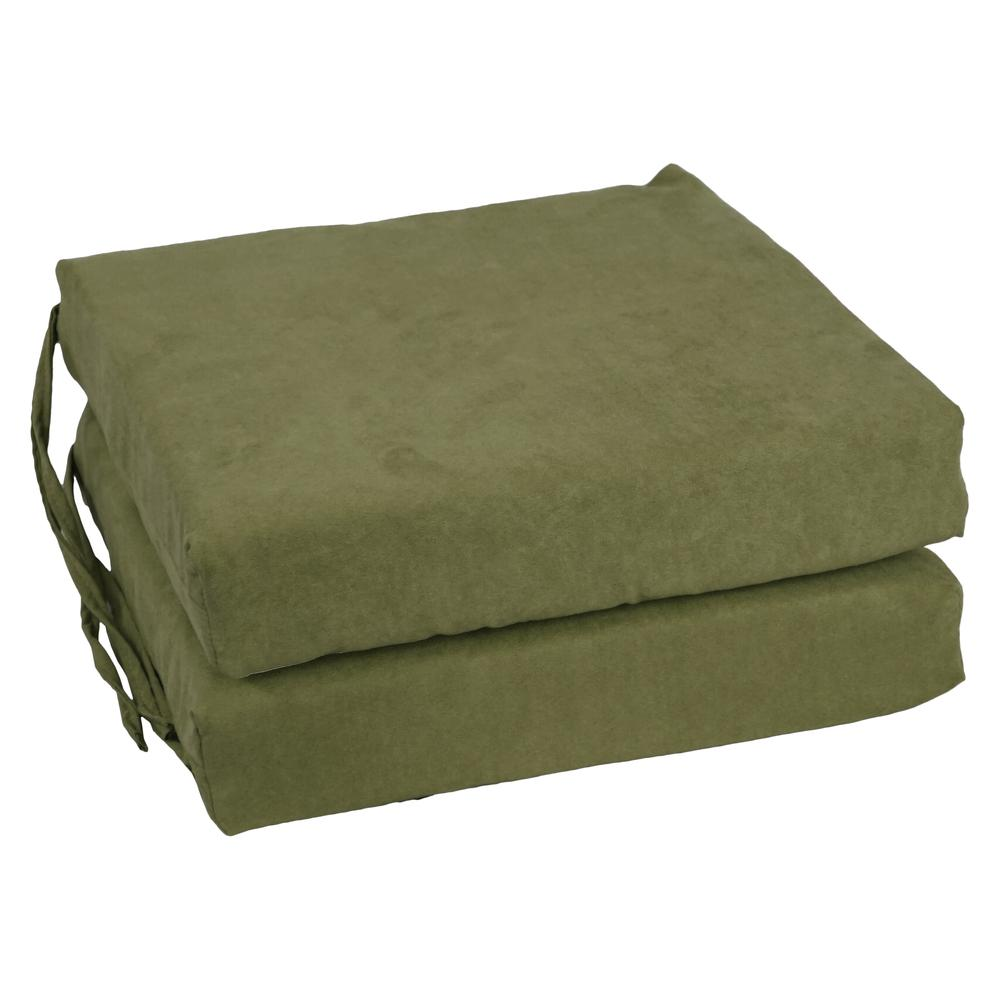 Blazing Needles Indoor 16" x 16" Microsuede Chair Cushion, Hunter Green