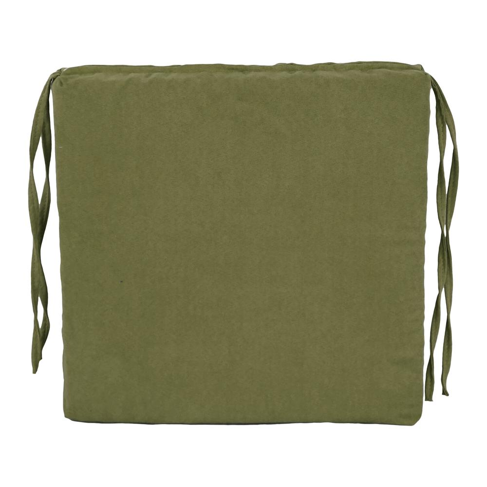 Blazing Needles Indoor 16" x 16" Microsuede Chair Cushion, Hunter Green