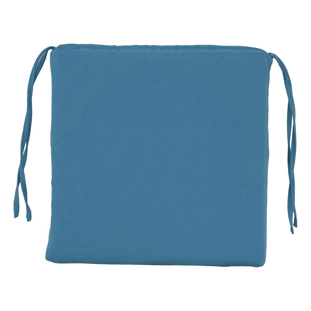 Blazing Needles Indoor 16" x 16" Twill  Chair Cushion, Indigo