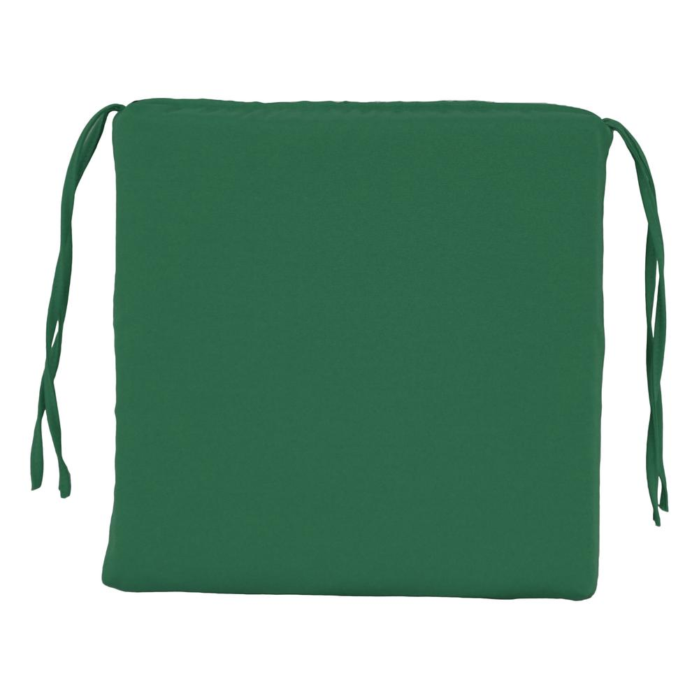 Blazing Needles Indoor 16" x 16" Twill  Chair Cushion, Forest Green