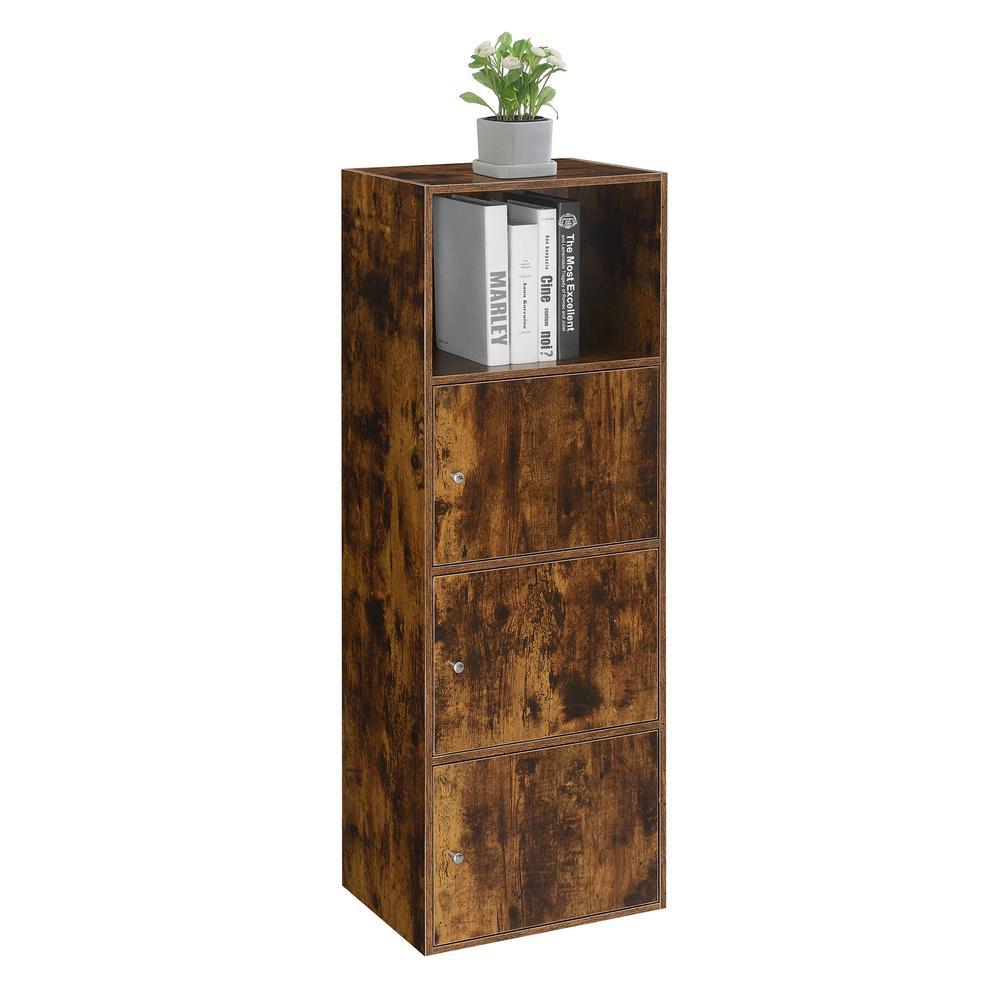 Xtra Storage 3 Door Cabinet with Shelf, Brown