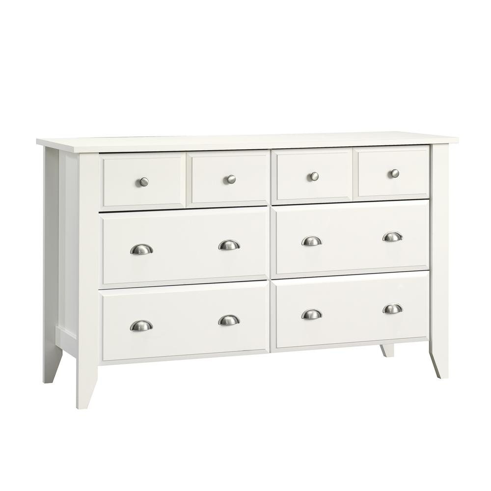 Shoal Creek 6-Drawer Dresser – Soft White Classic Storage Design