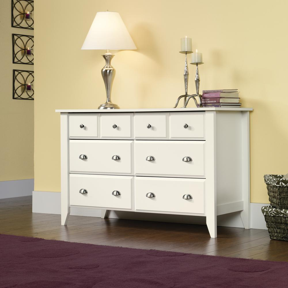 Shoal Creek 6-Drawer Dresser – Soft White Classic Storage Design