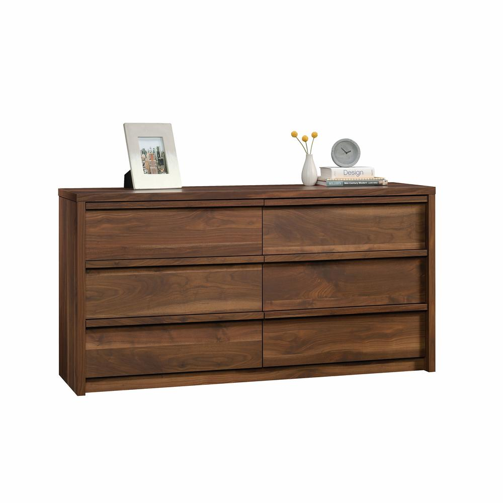 Harvey Park 6-Drawer Dresser – Grand Walnut Modern Bedroom Storage