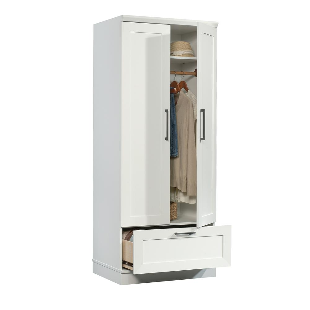 HomePlus Storage Armoire, Soft White finish